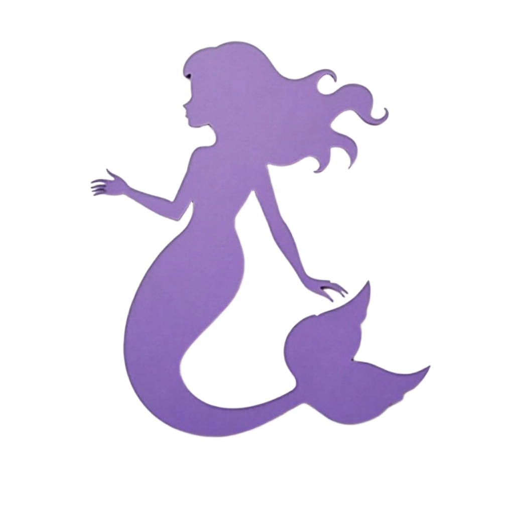 Purple Mermaid Silhouette